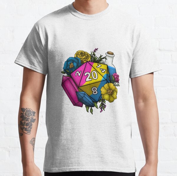 Pride Pansexual D20 Tabletop RPG Gaming Dice Classic T-Shirt