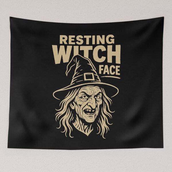 Item preview, Resting Witch Face Halloween Costume Fun designed and sold by LuminOrb.