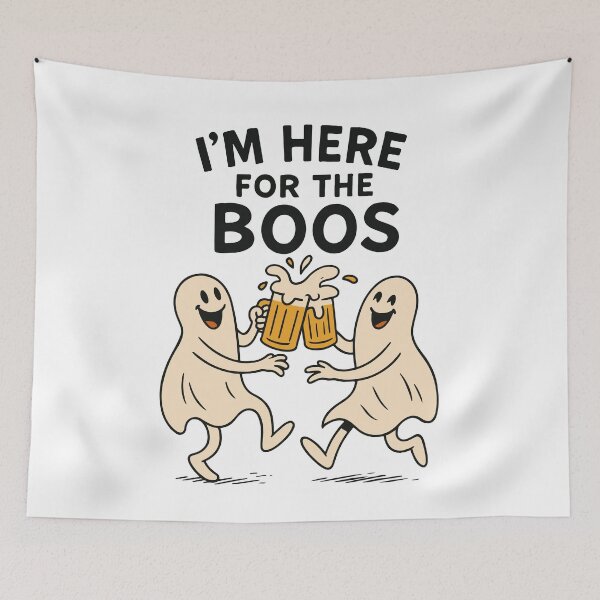 Item preview, I'm Here For The Boos Funny Ghost Saying designed and sold by LuminOrb.