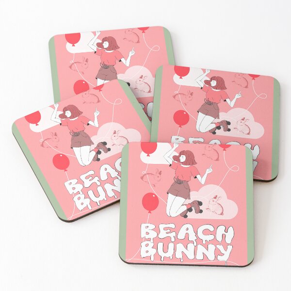 Item preview, 195-Beach-Bunny-Cloud-9-Pink-Poster designed and sold by DamienMatthews2.