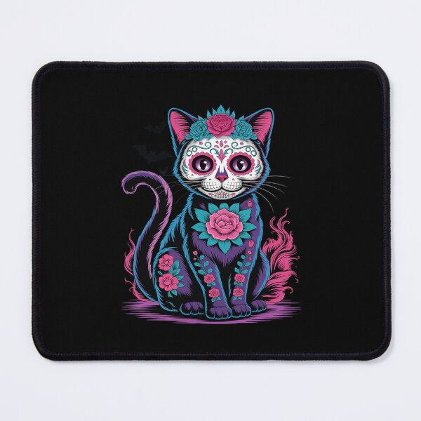 Item preview, Mexican skull makeup for the Day of the Dead cat, halloween designed and sold by BiellaSar.