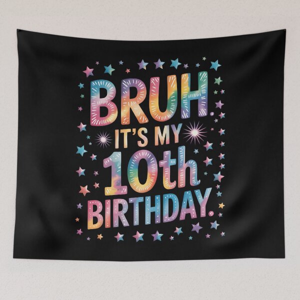 Item preview, Bruh It’s My 10th Birthday Retro Funny 10 Years Old Boys Girls designed and sold by DIT-Artis.
