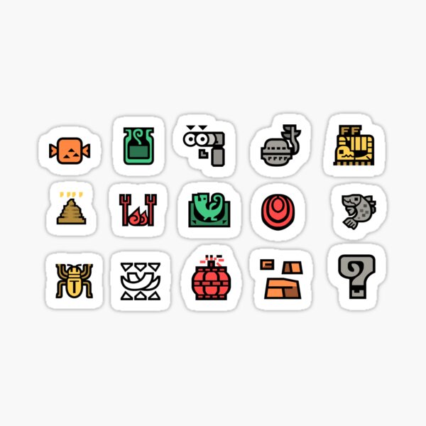 Vista previa del artículo con la obra «Iconos de elementos de Monster Hunter», diseñado y vendido por Broseidon13.