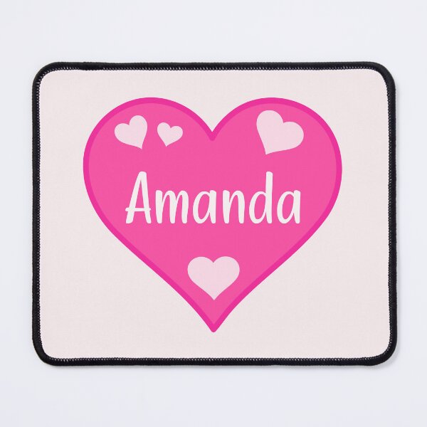 Item preview, Amanda Name Pink Heart designed and sold by Jeallan Designs.