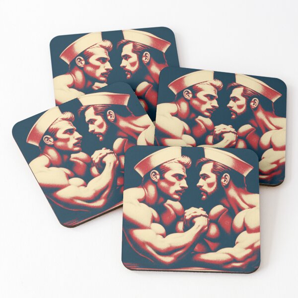 Item preview, 1940s Vintage Sailors "The Patriots" San Francisco Tom of Finland Tribute Gay Pride Graphic Design designed and sold by ItsAKinkThing.