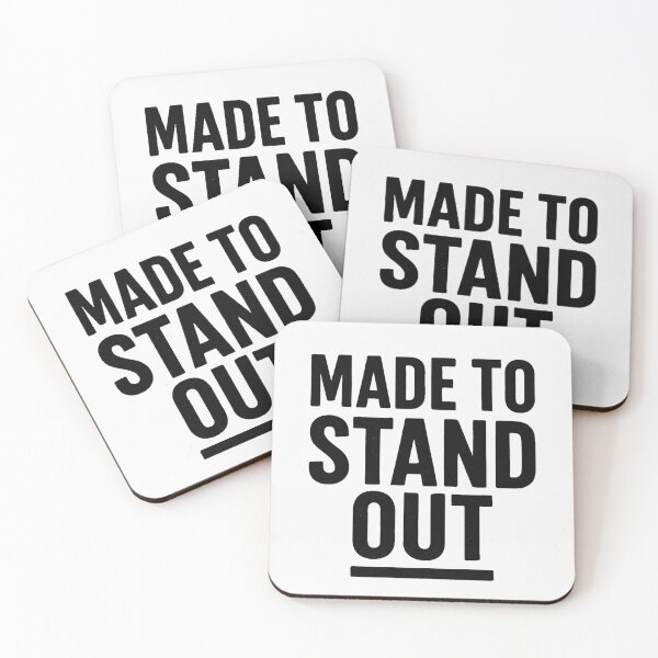 Item preview, Made to Stand Out Bold Motivational Quote Typography Design designed and sold by Rockz-Fashion.