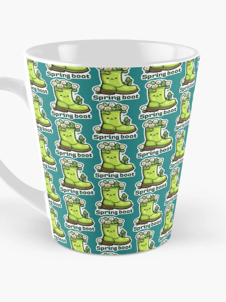 Thumbnail 3 of 4, Coffee Mug, Spring Boot Funny Sticker – Java Framework Pun Design designed and sold by mliotard.