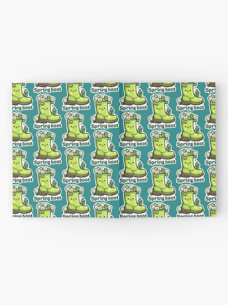 Thumbnail 2 of 3, Journal, Spring Boot Funny Sticker – Java Framework Pun Design designed and sold by mliotard.