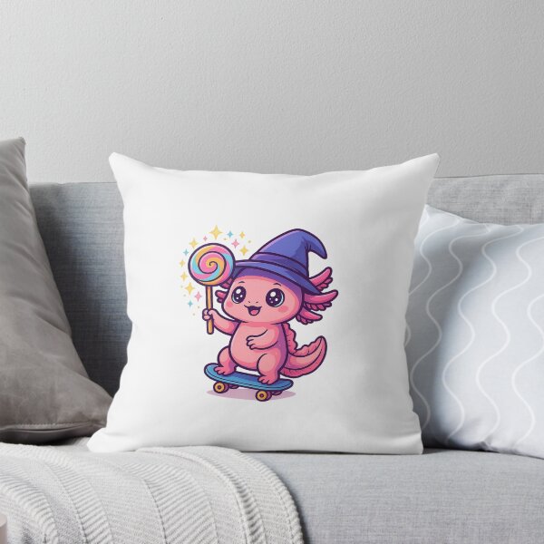Item preview, Wizard Axolotl on Skateboard – Cute Magic Candy Style designed and sold by GeraldinezHart.