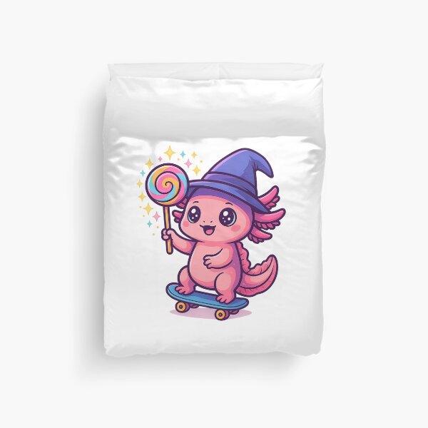 Item preview, Wizard Axolotl on Skateboard – Cute Magic Candy Style designed and sold by GeraldinezHart.