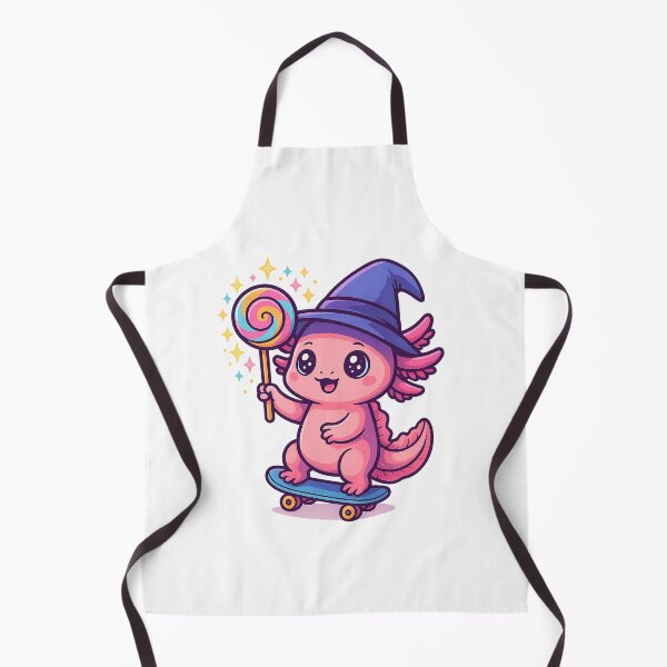 Item preview, Wizard Axolotl on Skateboard – Cute Magic Candy Style designed and sold by GeraldinezHart.