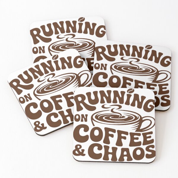 Item preview, Running On Coffee And Chaos – Funny Coffee Design designed and sold by MozellRoberts.