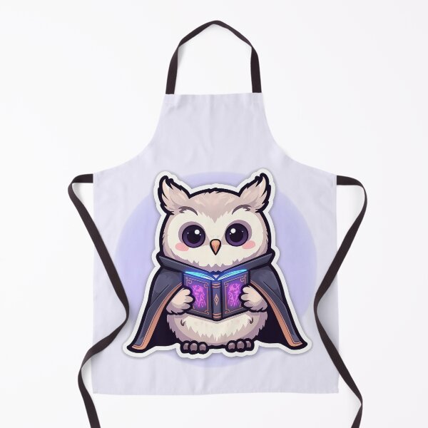 Item preview, Chubby Kawaii Owl Wizard | Cute Pastel Magic Spell Book Art designed and sold by PawxelArt.