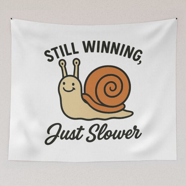 Item preview, Still Winning, Just Slower – Snail Sticker designed and sold by MozellRoberts.