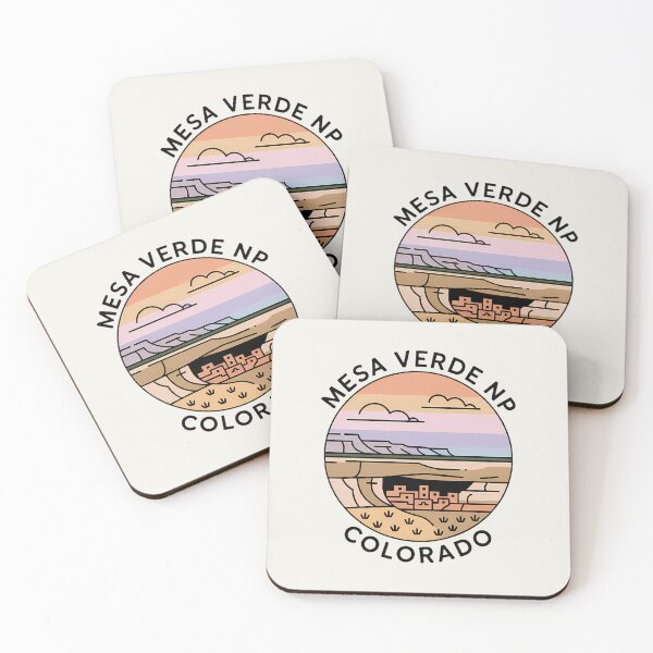 Item preview, Mesa Verde Minimalist Pastel Badge – Colorado National Park Sticker designed and sold by Horizon Tales.