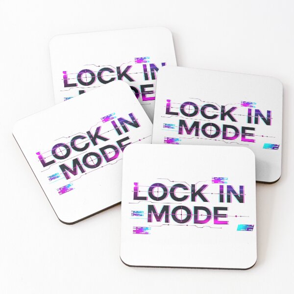 Item preview, Lock In Mode Cyberpunk Glitch Neon Typography Design designed and sold by Amanda's Factory.