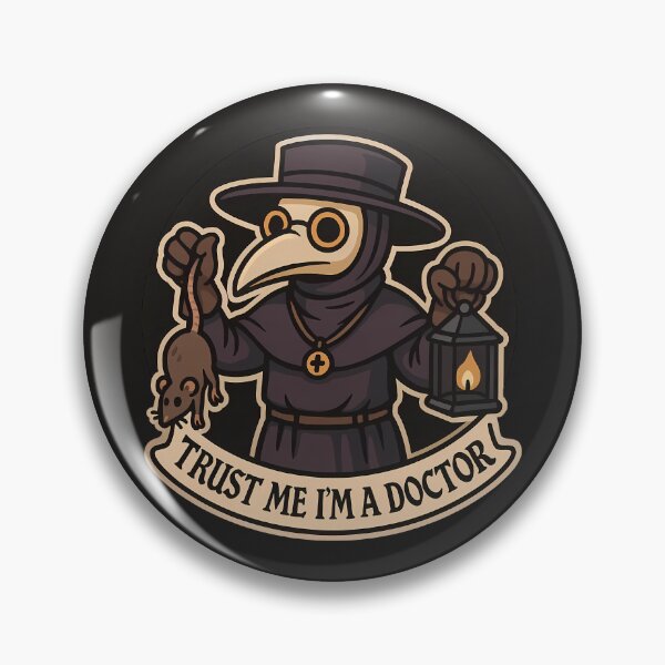 Item preview, Plague Doctor - Trust Me I'm Doctor designed and sold by Funny Vintage Stickers And T-Shirts.