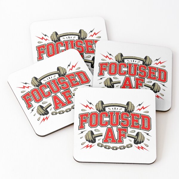 Item preview, Focused AF Hardcore Gym Fitness Motivation Design designed and sold by Amanda's Factory.