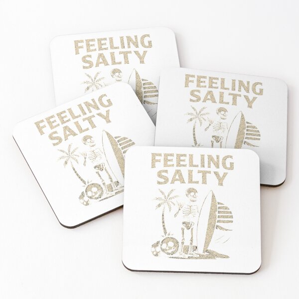 Item preview, Feeling Salty – Skeleton Surfer Retro Grunge Tee – Halloween Classic T-Shirt designed and sold by inkfluenceart.