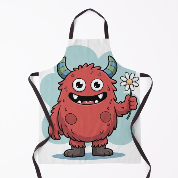 Item preview, Cute Red Monster with Flower designed and sold by MegaloGallagher.