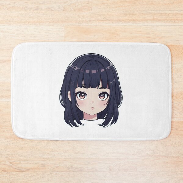 Item preview, Anime Girl with Jet Black Hair and Bangs - Minimalist Art designed and sold by OsasChild.