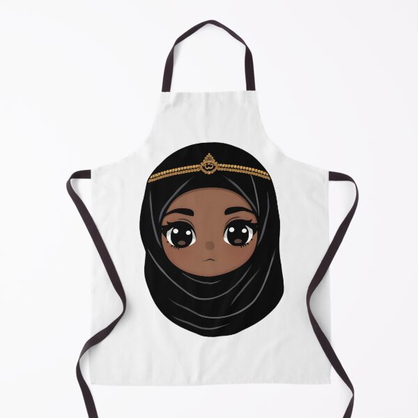 Item preview, Kawaii Black Girl – Cute Afrocentric Headscarf & Gold Accessory Design designed and sold by OsasChild.
