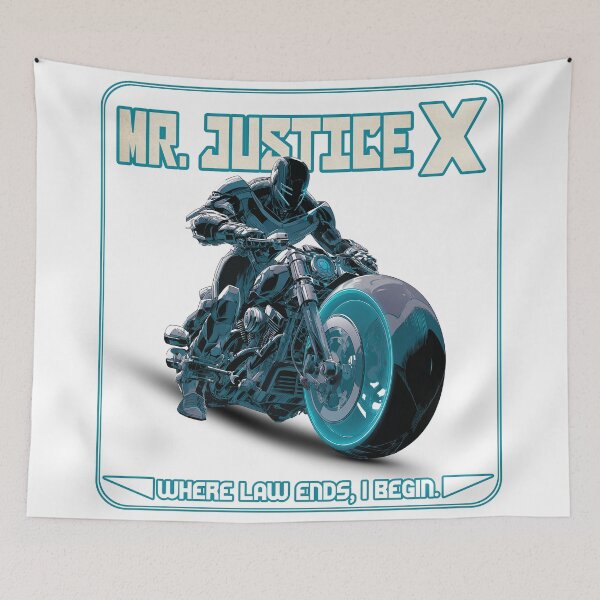 Item preview, MR. JUSTIC X- WHERE LAW ENDS, I BEGIN. designed and sold by LuharBrothers.