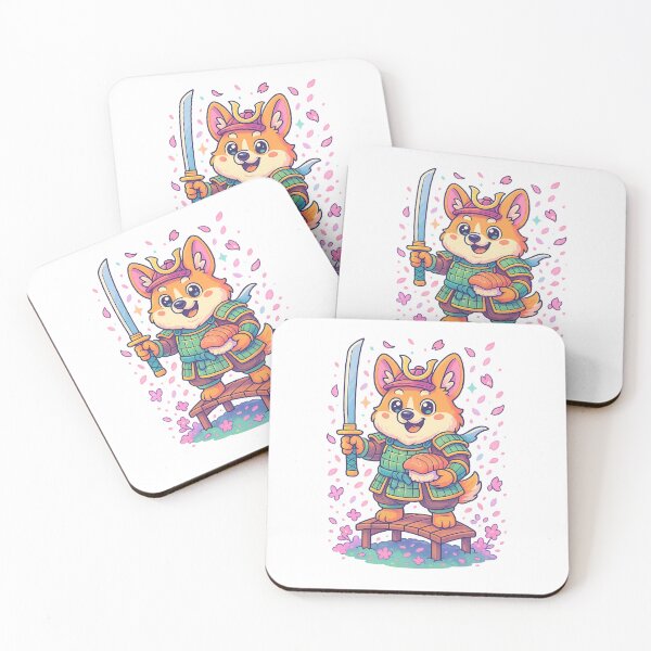 Item preview, Samurai Corgi – Cute Warrior Dog with Sushi designed and sold by JunedDarragh.
