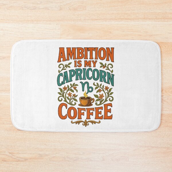 Item preview, Capricorn "Ambition Is My Coffee" Art Nouveau T-Shirt | Motivational Zodiac Tee designed and sold by MySpiritTravels.