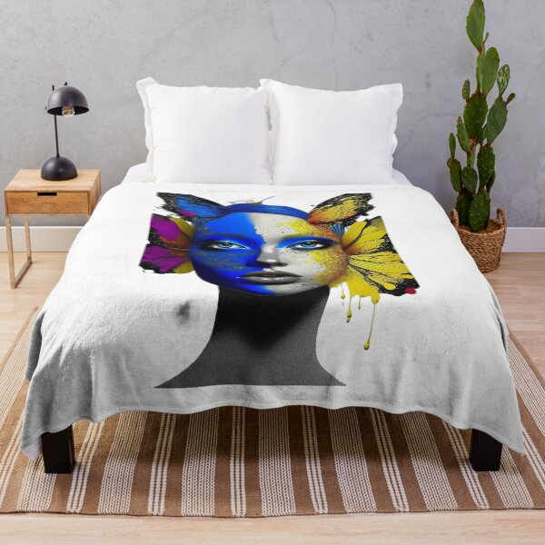Item preview, Butterfly Dreams – Vibrant Digital Art Portrait designed and sold by Mido-artister.