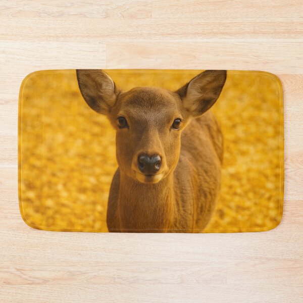 Item preview, Golden Ginkgo Glow with Nara Deer - Japan Autumn Scene designed and sold by NihonKamonScape.