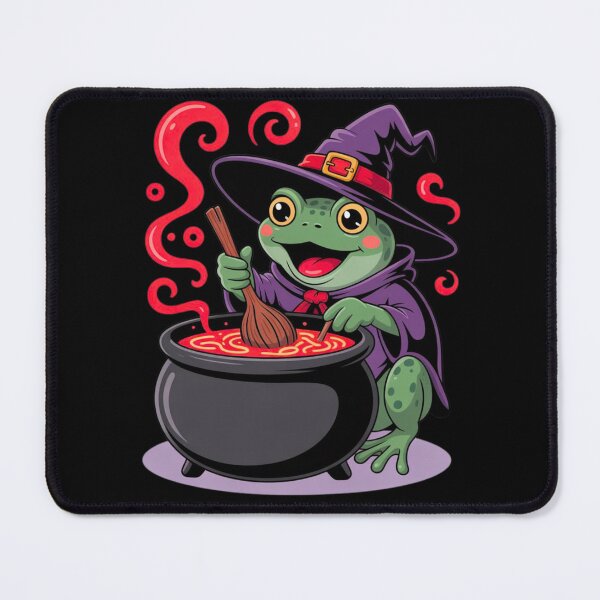 Item preview, Witch Frog Cooking Ramen – Cute Chibi Halloween Frog Stirring Magical Potion designed and sold by ColorSplash123.