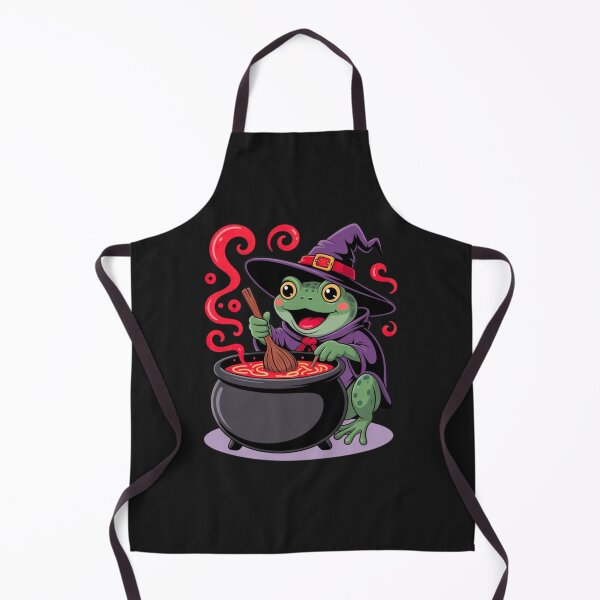 Item preview, Witch Frog Cooking Ramen – Cute Chibi Halloween Frog Stirring Magical Potion designed and sold by ColorSplash123.