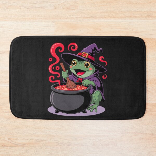 Item preview, Witch Frog Cooking Ramen – Cute Chibi Halloween Frog Stirring Magical Potion designed and sold by ColorSplash123.