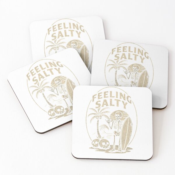 Item preview, Feeling Salty – Skeleton Surfer Retro Grunge Tee – Halloween Classic T-Shirt designed and sold by inkfluenceart.