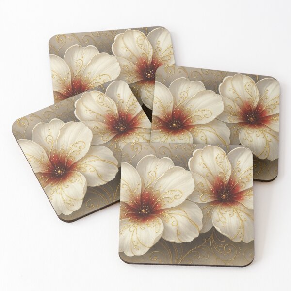 Item preview, Golden floral splendor in porcelain designed and sold by Sigtrix.