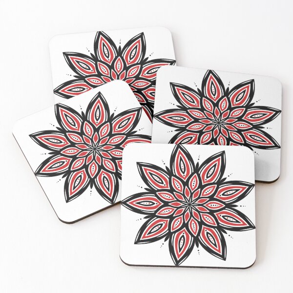 Item preview, Red Petal Harmony Mandala  designed and sold by Sol.Mandala.