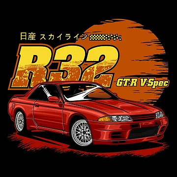 Artwork thumbnail, Red Skyline R32 by RAS-77