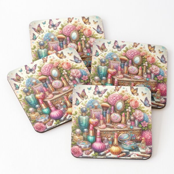 Item preview, Vintage Cosmetics and Butterflies designed and sold by purplesensation.