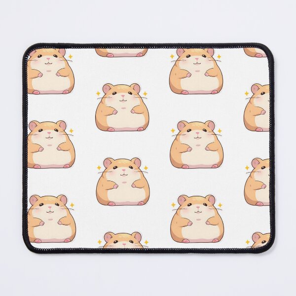 Item preview, Chubby Kawaii Chibi Hamster with Stars – Cute Anime Pet Illustration designed and sold by OsasChild.