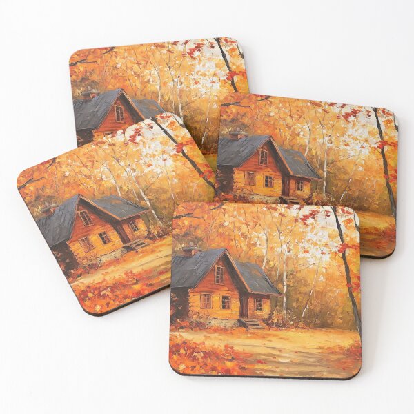 Item preview, Cabin in the Golden Woods designed and sold by Spectrum_Prints.