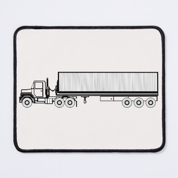 Item preview, Vehicle - M915 Tractor with M872 - 40 Ft Container - Side - BW X 300 designed and sold by Military Insignia Products.