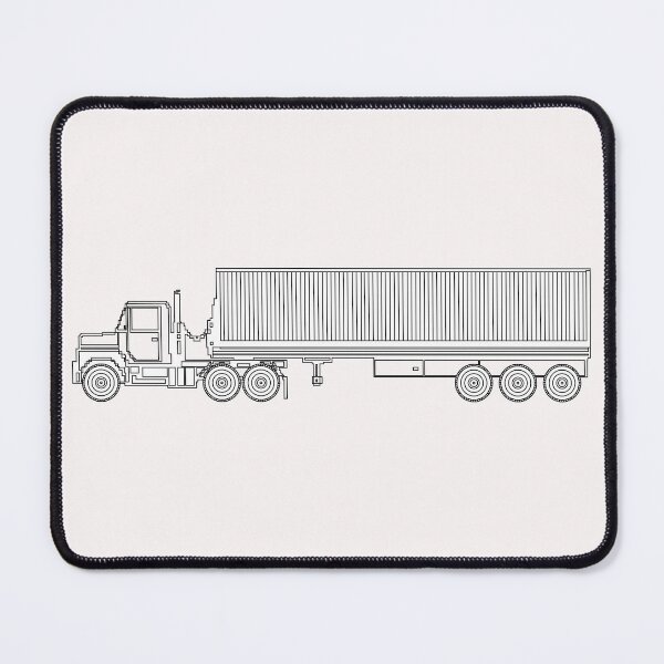 Item preview, Vehicle - M915 Tractor with M872 - 40 Ft Container - Side - LA X 300 designed and sold by Military Insignia Products.