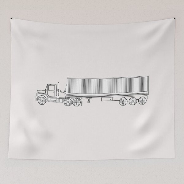 Item preview, Vehicle - M915 Tractor with M872 - 40 Ft Container - Side - LA X 300 designed and sold by Military Insignia Products.