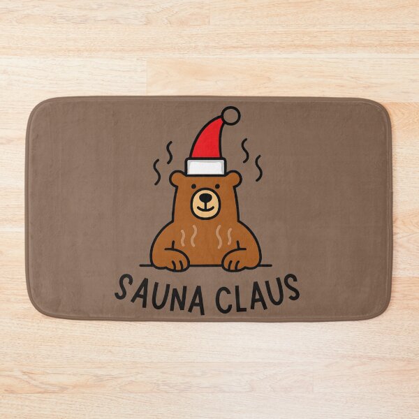 Item preview, Bear in Sauna Hat – Sauna Claus Minimalist Holiday Design designed and sold by NordicSmile.