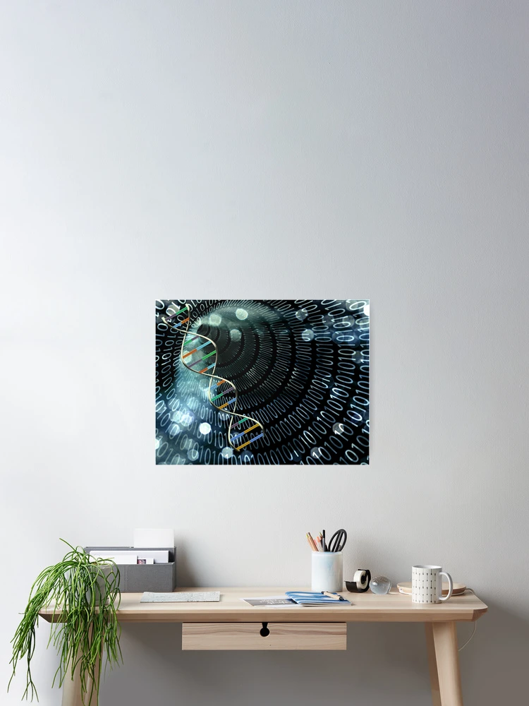 Thumbnail 2 of 3, Poster, DNA binary code designed and sold by rolffimages.
