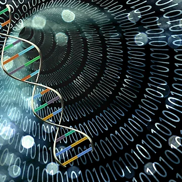 Artwork thumbnail, DNA binary code by rolffimages