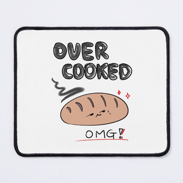 Item preview, Overcooked – Funny Hand-drawn Bread Doodle designed and sold by mintmono-studio.