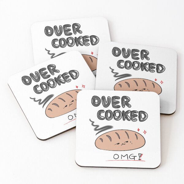 Item preview, Overcooked – Funny Hand-drawn Bread Doodle designed and sold by mintmono-studio.