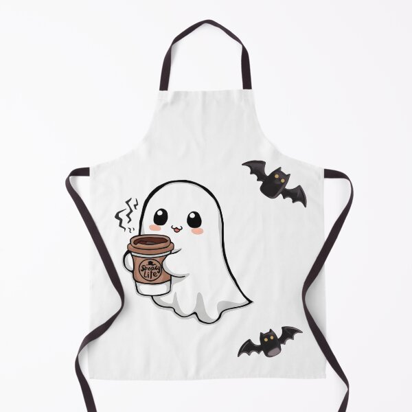Item preview, Kawaii Spooky Coffee Ghost – Cute Halloween Bat Aesthetic designed and sold by Lu7u.